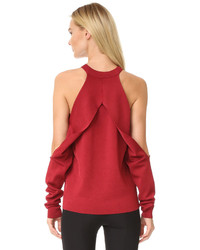 roter Strick Pullover von Dion Lee