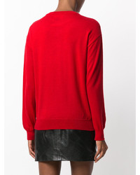 roter Strick Pullover von Moschino