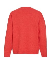 roter Strick Pullover von Vila