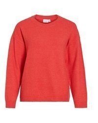 roter Strick Pullover von Vila