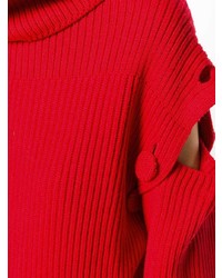 roter Strick Rollkragenpullover von Maison Flaneur