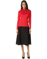 roter Strick Spitzepullover von Nina Ricci