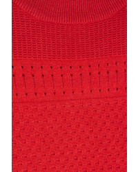 roter Strick Wollpullover von Carven