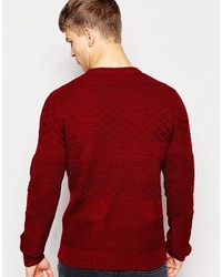 roter Strickpullover