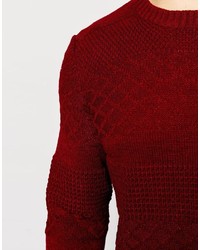 roter Strickpullover