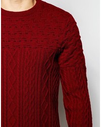 roter Strickpullover von Asos