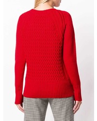 roter Strickpullover von Woolrich