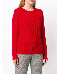 roter Strickpullover von Woolrich