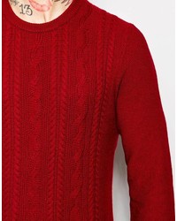 roter Strickpullover von Ted Baker