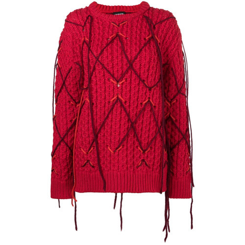 Roter Strickpullover Von Calvin Klein 5w39nyc 855 Farfetch Com Lookastic