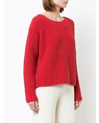 roter Strickpullover von Mansur Gavriel