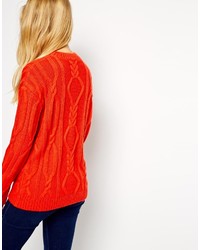 roter Strickpullover von Asos