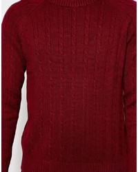 roter Strickpullover von Selected