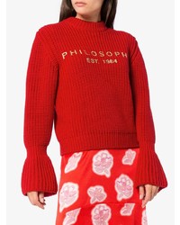 roter Strickpullover von Philosophy di Lorenzo Serafini