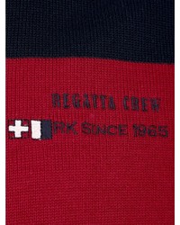 roter und dunkelblauer Pullover mit einem Reißverschluß von ROGER KENT