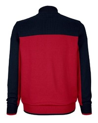 roter und dunkelblauer Pullover mit einem Reißverschluß von ROGER KENT