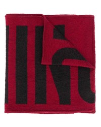 roter und schwarzer bedruckter Schal von Moschino