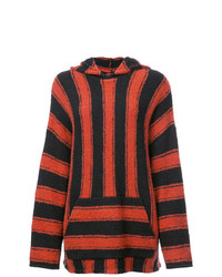 roter und schwarzer Oversize Pullover von Amiri