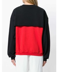 roter und schwarzer Oversize Pullover von Philosophy di Lorenzo Serafini