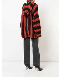 roter und schwarzer Oversize Pullover von Amiri