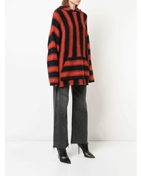 roter und schwarzer Oversize Pullover von Amiri