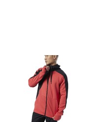 roter und schwarzer Pullover mit einem Kapuze von Reebok