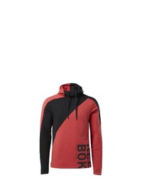 roter und schwarzer Pullover mit einem Kapuze von Reebok
