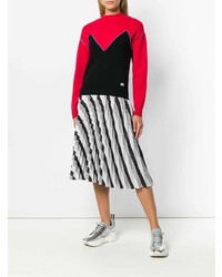 roter und schwarzer Pullover mit einem Rundhalsausschnitt von MSGM
