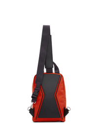 roter und schwarzer Segeltuch Rucksack von Givenchy