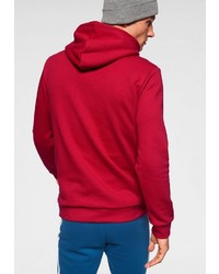 roter und weißer bedruckter Pullover mit einem Kapuze von adidas Originals