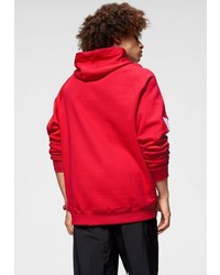 roter und weißer bedruckter Pullover mit einem Kapuze von adidas Originals