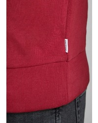 roter und weißer bedruckter Pullover mit einem Kapuze von Jack & Jones