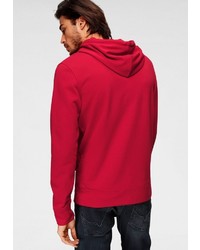 roter und weißer bedruckter Pullover mit einem Kapuze von Jack & Jones