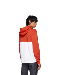 roter und weißer bedruckter Pullover mit einem Kapuze von Kenzo
