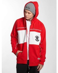 roter und weißer bedruckter Pullover mit einem Kapuze von Thug Life