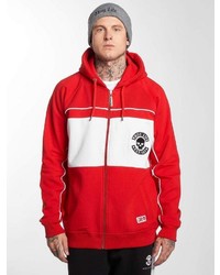 roter und weißer bedruckter Pullover mit einem Kapuze von Thug Life
