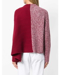 roter und weißer Oversize Pullover von MRZ