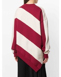 roter und weißer Oversize Pullover von MARQUES ALMEIDA