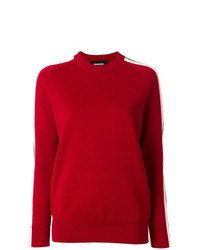 roter und weißer Pullover mit einem Rundhalsausschnitt von Dsquared2