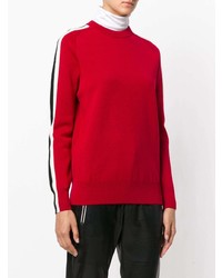 roter und weißer Pullover mit einem Rundhalsausschnitt von Dsquared2