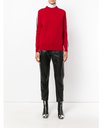 roter und weißer Pullover mit einem Rundhalsausschnitt von Dsquared2