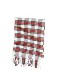 roter und weißer Schal mit Schottenmuster