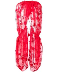 roter verzierter Cape Mantel von Simone Rocha