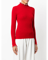 roter Wollrollkragenpullover von MSGM