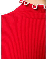 roter Wollrollkragenpullover von MSGM