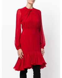 rotes ausgestelltes Kleid aus Seide von Giambattista Valli