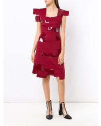 rotes ausgestelltes Kleid von Gloria Coelho