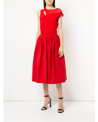 rotes ausgestelltes Kleid von Preen by Thornton Bregazzi