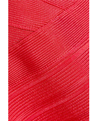 rotes Ballkleid mit Ausschnitten von Herve Leger