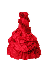 rotes Ballkleid mit Rüschen von Rubin Singer